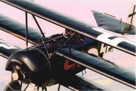 Close up of a Fokker DR.1 Dreidekker
