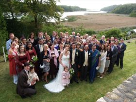 Wedding guests photograph