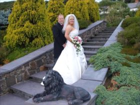 Wedding Couple on steps