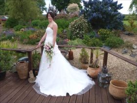 Bride in garden