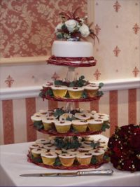 Four-tier wedding cake