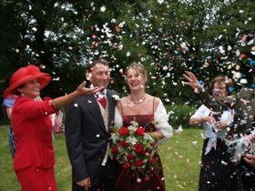 Confetti raining down