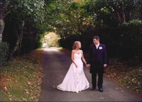 Bride and Groom at Warpool Court Hotel, St. Davids